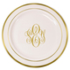 Elegant Monogrammed Premium Plastic Plates with Gold or Silver Edge Image 3 of 3
